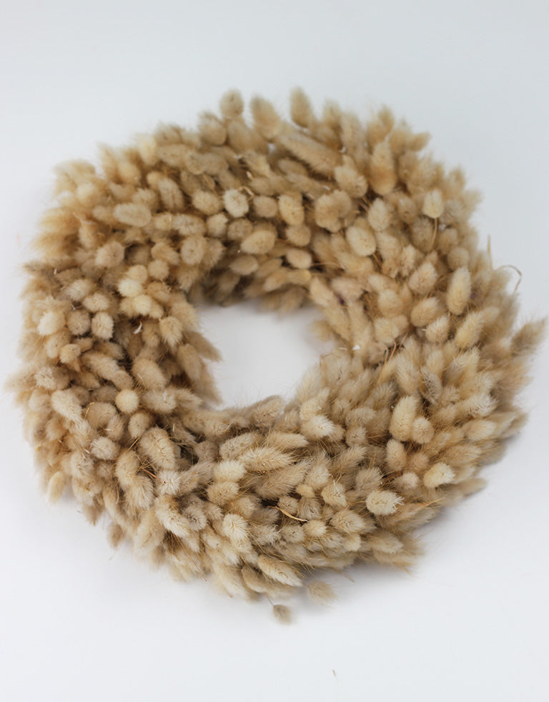 Dried Bunny Tails Wreath