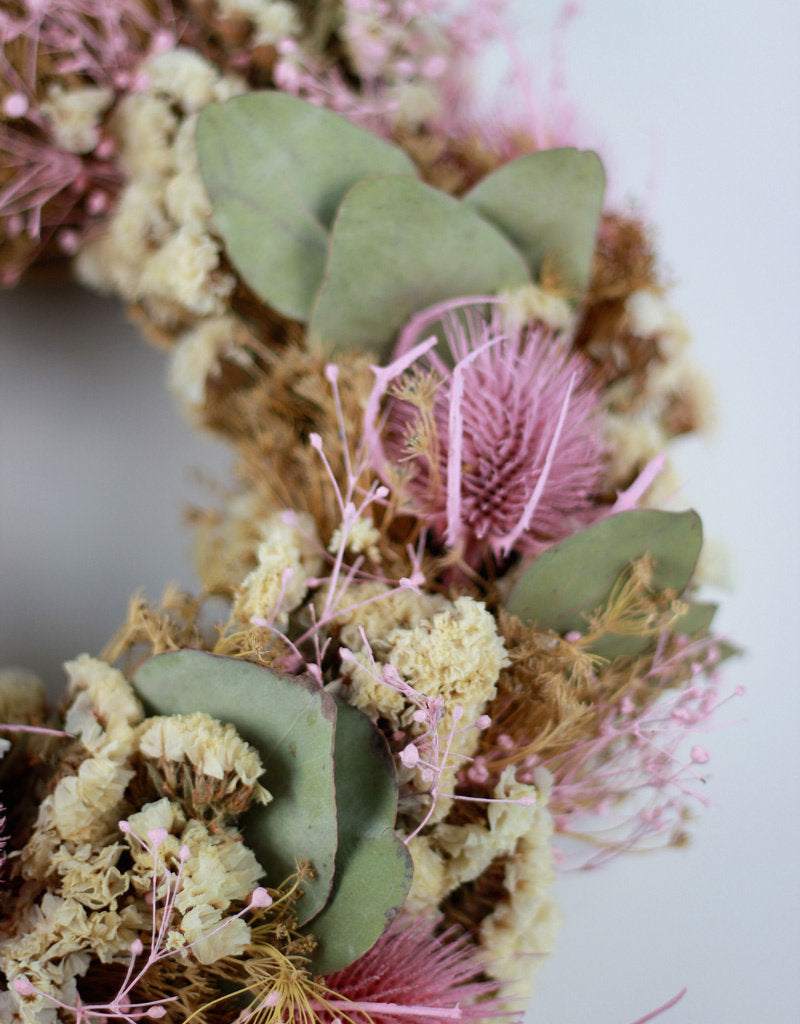 Dried Wreath - With Pink Selection